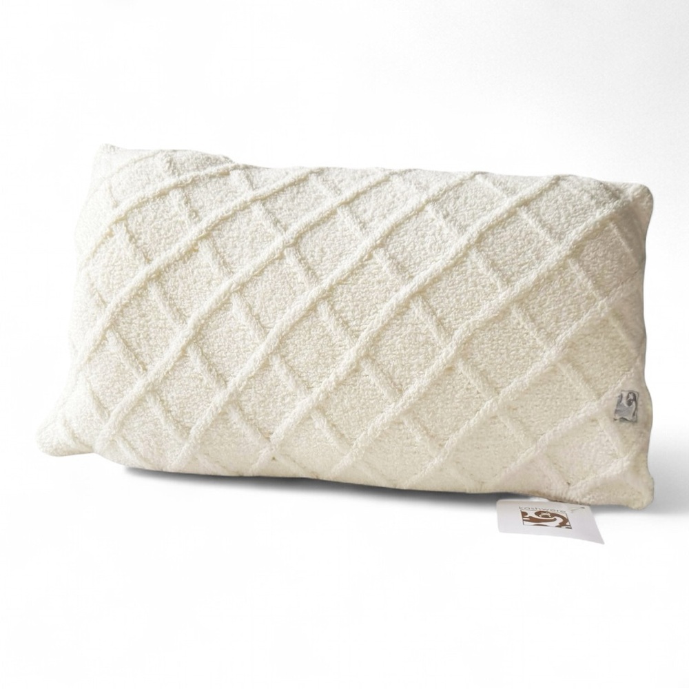 Kashwere Pillow Sham Set of Two - Cream Lattice | NWT